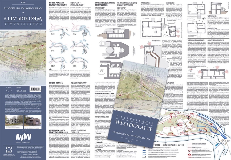 Mapa historyczna Westerplatte – fortyfikacje XVIII–XX w.