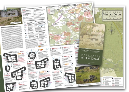 Mapa Punktu Oporu Wielki Dział – schrony bojowe Linii Mołotowa