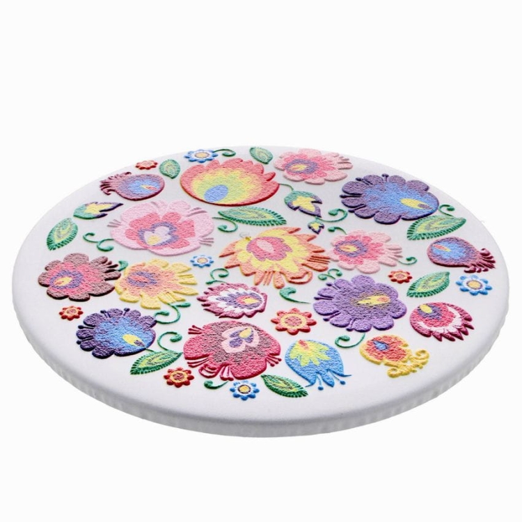 magnes_folkowy_wzory_lowickie_okragly_bialy