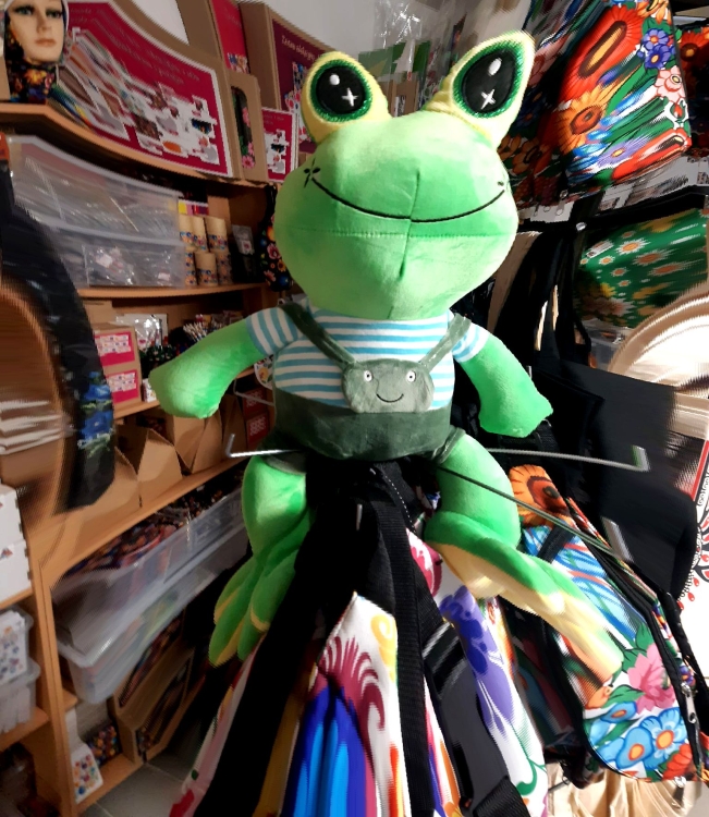 Koc, poduszka, Przytulanka, Żabka2.jpg