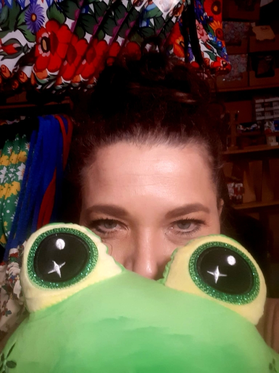 Koc, poduszka, Przytulanka, Żabka5.jpg