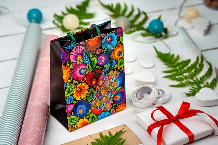 Torebka_ozdobna_łowicka_czarna_S