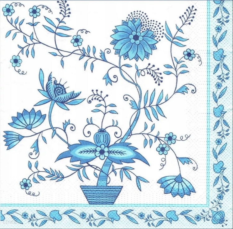 Serwetki papierowe folk Blue Onion.jpg