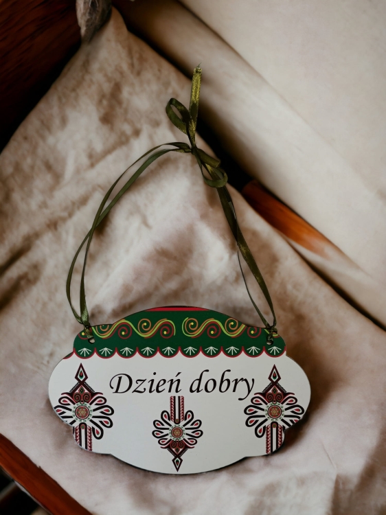 Tabliczka podhalańska, zawieszka - Dzień dobry1.jpg