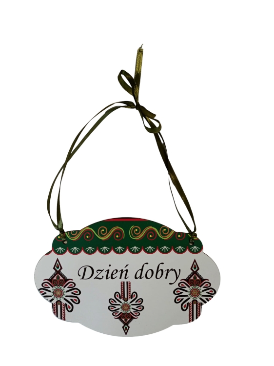 Tabliczka podhalańska, zawieszka - Dzień dobry5.jpg