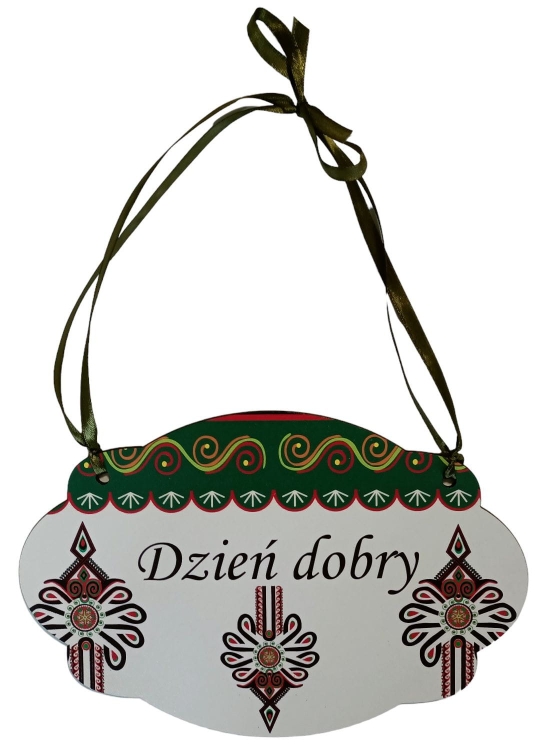 Tabliczka podhalańska, zawieszka Dzień dobry5.jpg