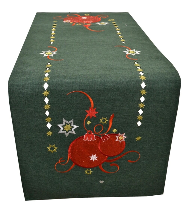 Obrus świąteczny z bombkami (zielony).jpg