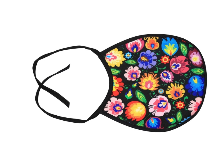 Śliniaczek dziecięcy łowicki, czarny1.jpeg