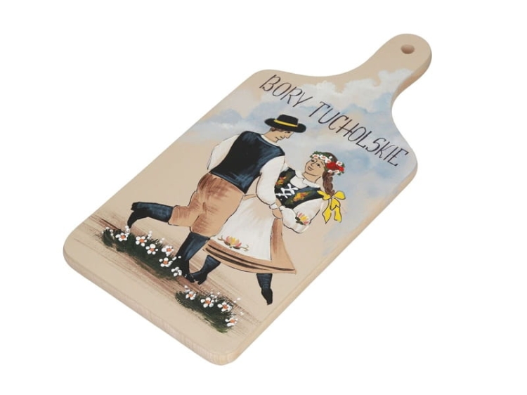 Ozdobna deska kaszubska para folk Bory Tucholskie