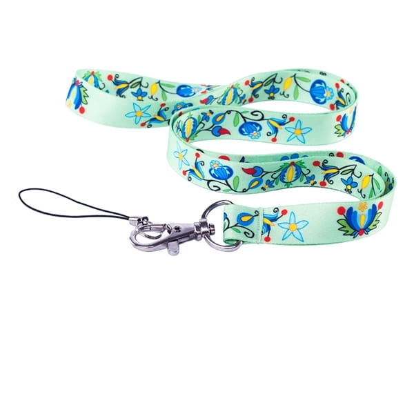 Smycz do telefonu folk - kaszubska, miętowa